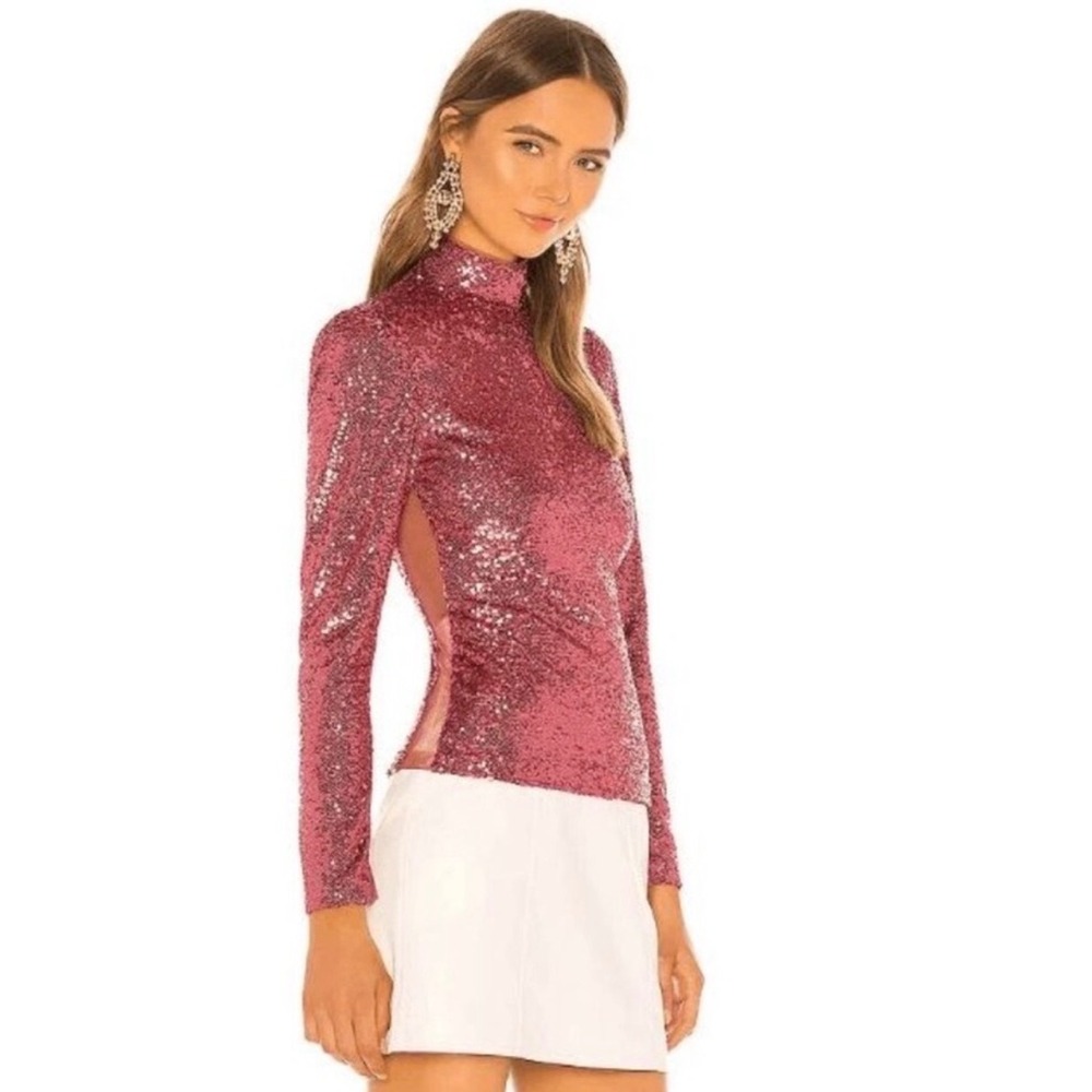 Cinq a Sept Glam Sparkle Sequin Concert‎ Statement Top Women's XL Party Evening